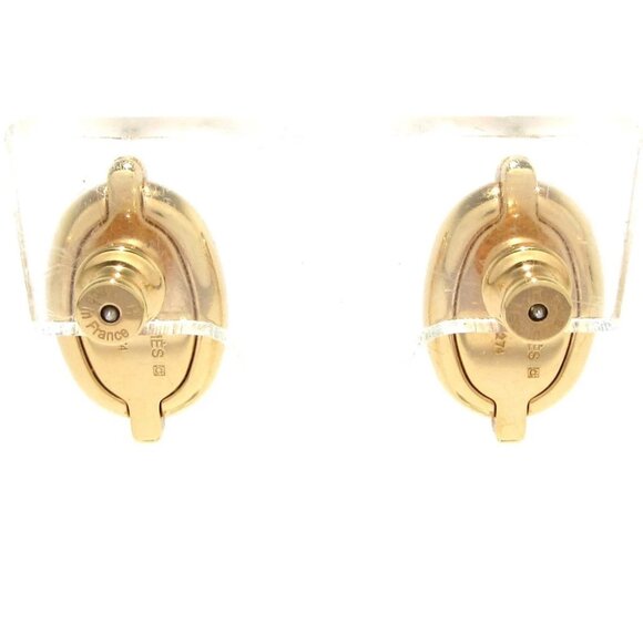 Auth HERMES Mini Mayon - Rose Gold Cream Hardware G* 0* 7* None Earrings - Picture 2 of 7